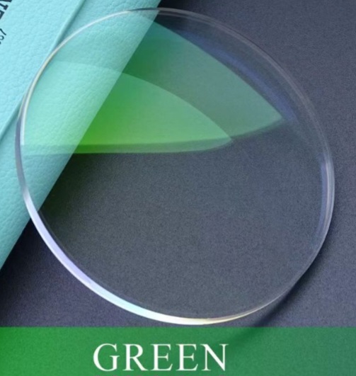 Lentes poly o 1,60 antirreflejo verde